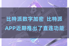 比特派数字加密  比特派APP近期推出了直连功能