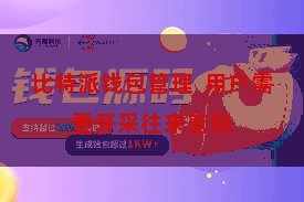 比特派钱包管理  用户需要开采往来密码