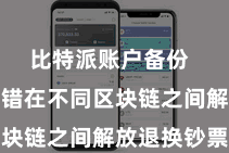 比特派账户备份  让用户不错在不同区块链之间解放退换钞票